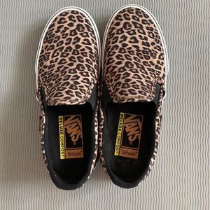 leopard print slip on vans